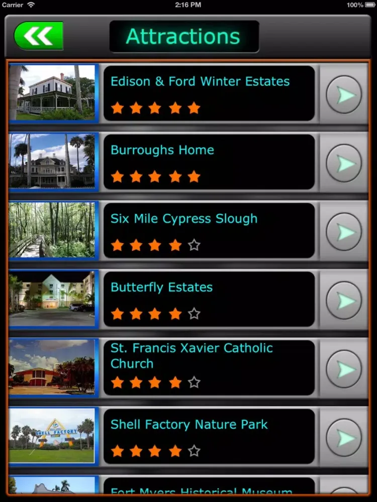 Fort Myers City Map Guide iPad  Screenshots