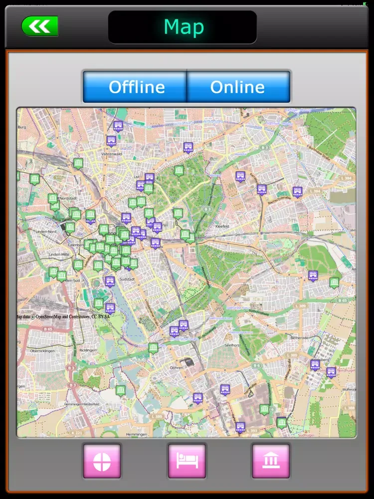 Hanover Offline Map Explorer iPad  Screenshots