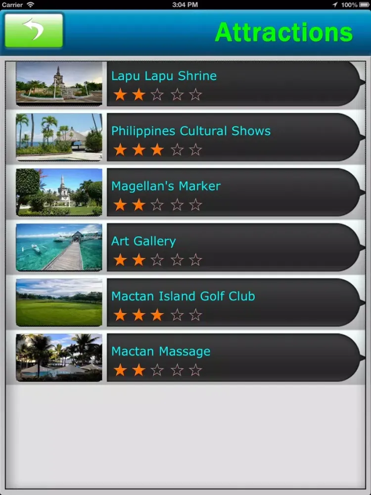 Tangkapan layar Mactan Island Offline Guide iPad 