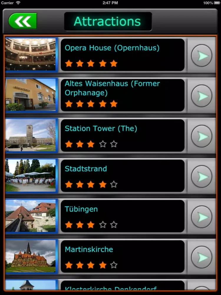 Stuttgart Offline Map Guide iPad  Screenshots