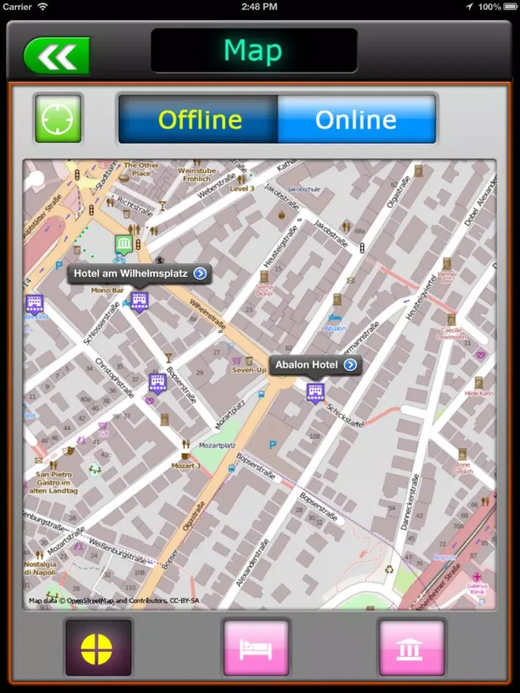 Stuttgart Offline Map Guide iPad  Screenshots