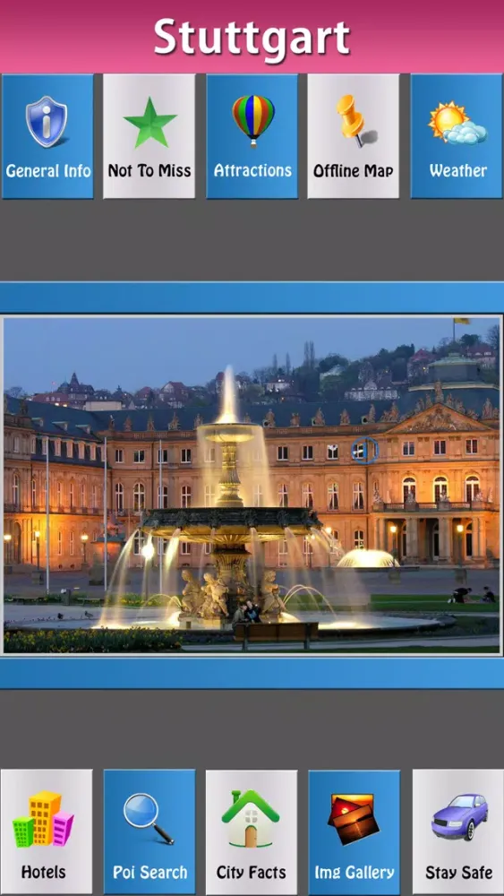 Stuttgart Offline Map Guide Screenshots