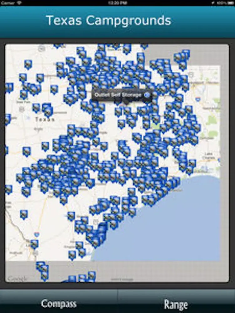 Ảnh chụp màn hình của Texas Campgrounds iPad 
