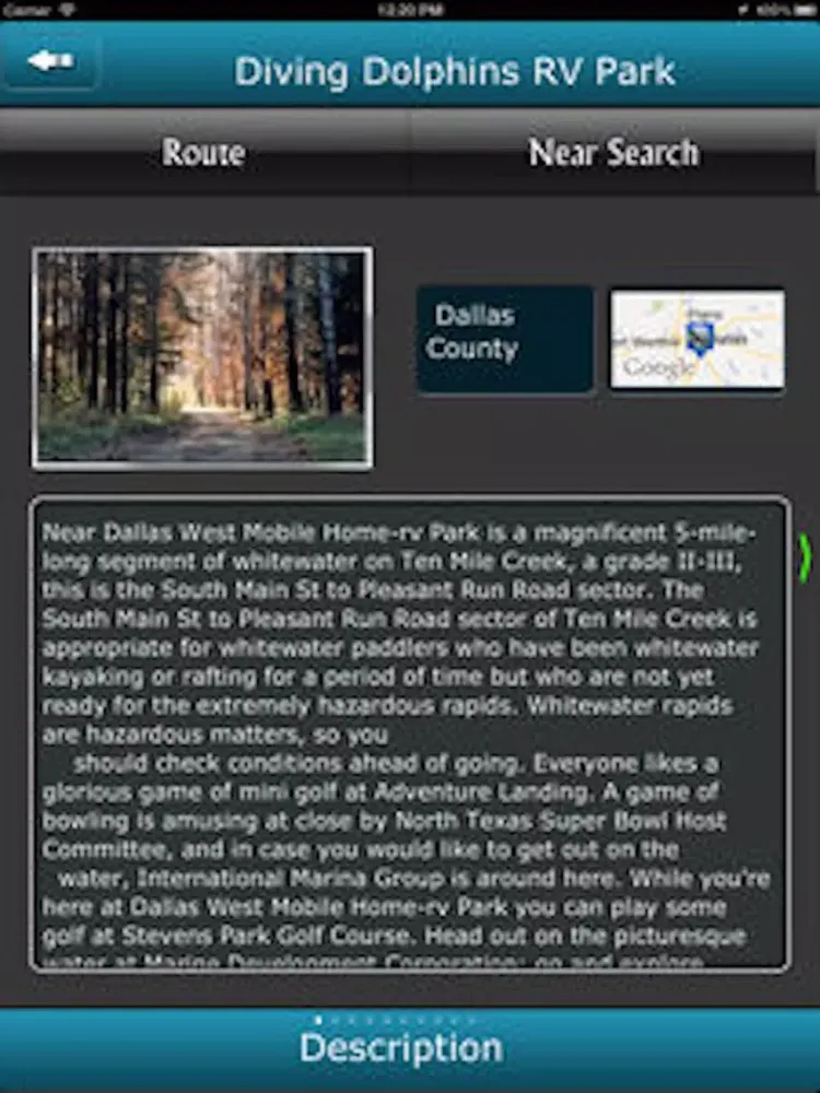Ảnh chụp màn hình của Texas Campgrounds iPad 