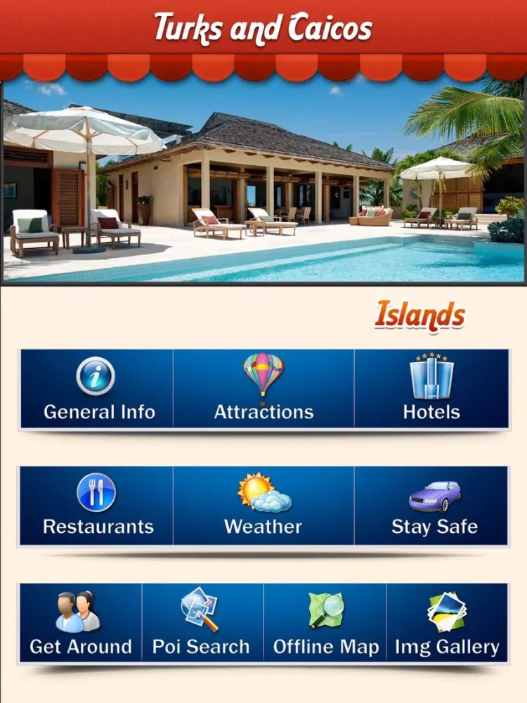 Turks and Caicos Island Offline Guide iPad  Screenshots