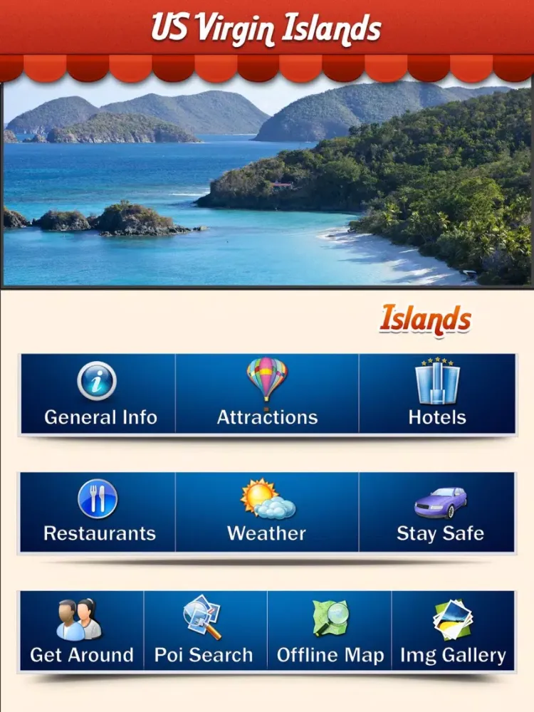 Tangkapan layar Virgin Islands-USA Offline Map Travel Explorer iPad 