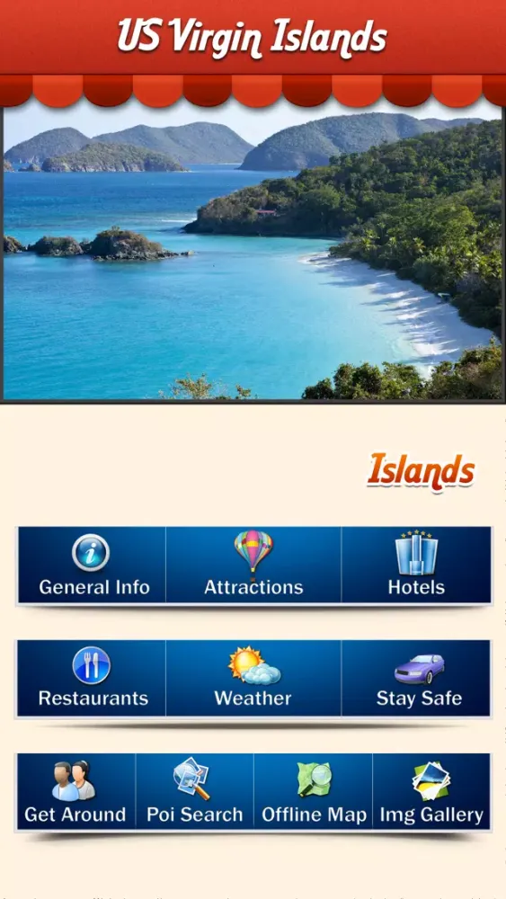 Tangkapan layar Virgin Islands-USA Offline Map Travel Explorer