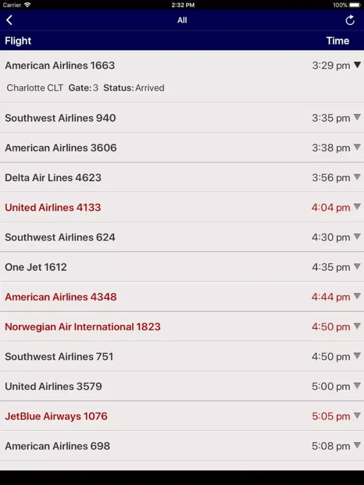 Screenshot di T.F. Green Airport iPad 