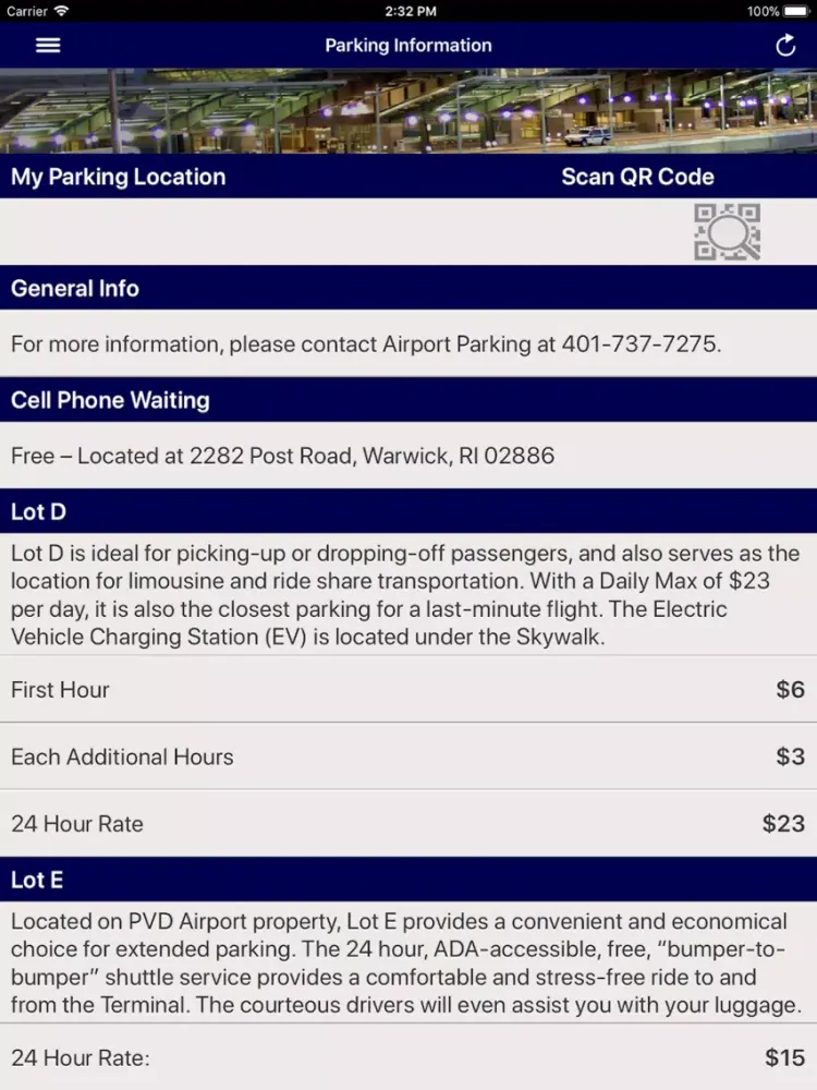 Screenshot di T.F. Green Airport iPad 