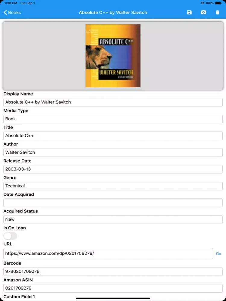 Captures d'écran de Collection Keeper Pro iPad 