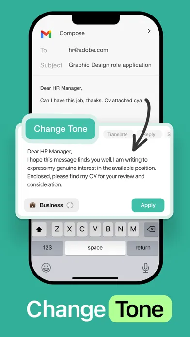 AI Keyboard Writing: AI Typer 스크린샷