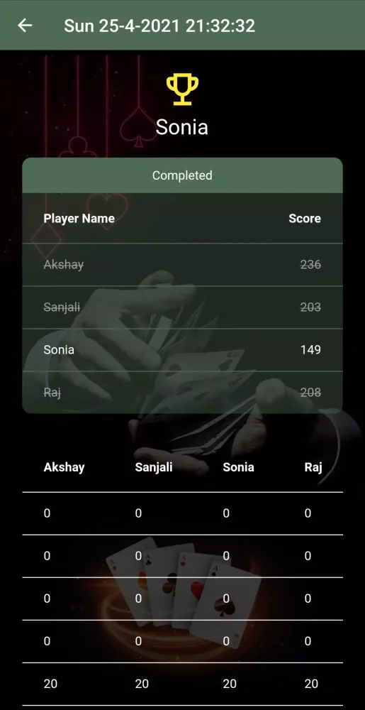 Rummy Score Keeper Screenshots