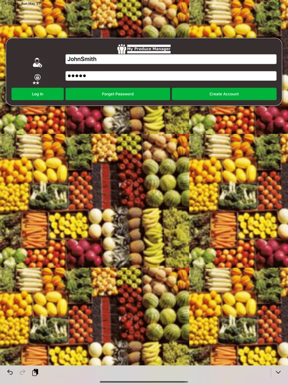 ภาพหน้าจอของ MyProduceManager iPad 