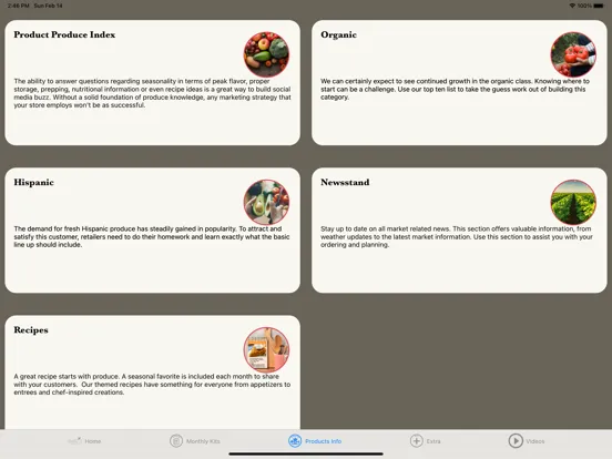 ภาพหน้าจอของ MyProduceManager iPad 