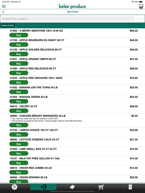 Belair Produce/Watermark Foods iPad  Screenshots