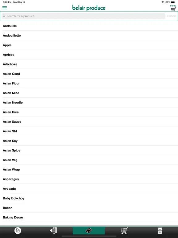 Belair Produce/Watermark Foods iPad  Screenshots