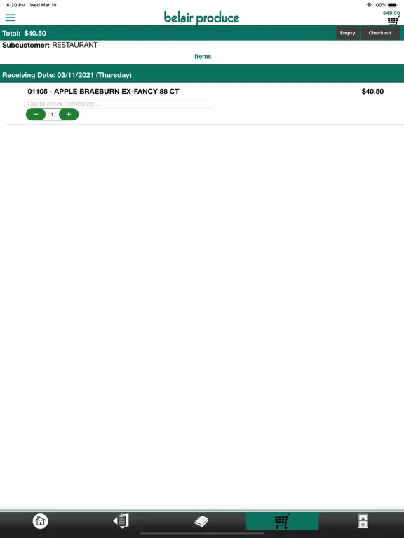 Belair Produce/Watermark Foods iPad  Screenshots