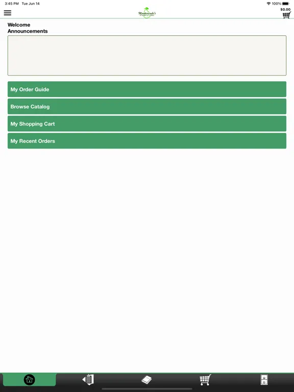 Monteverde's Mobile Ordering iPad  سکرین شاٹس