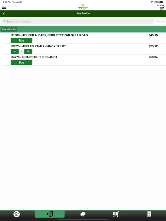 Monteverde's Mobile Ordering iPad  سکرین شاٹس