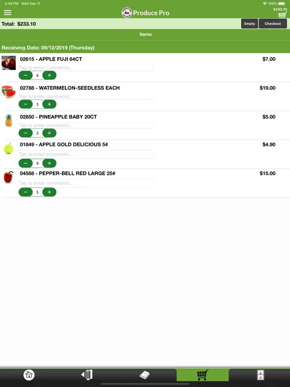 PPro Checkout iPad  Screenshots