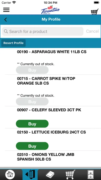 صور Tarantino Foods Checkout App