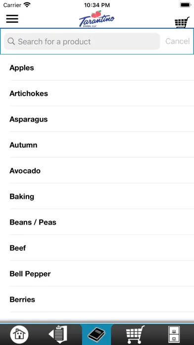 صور Tarantino Foods Checkout App