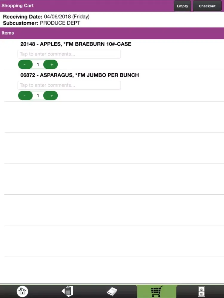 Скриншоты West Central Foodservice iPad 