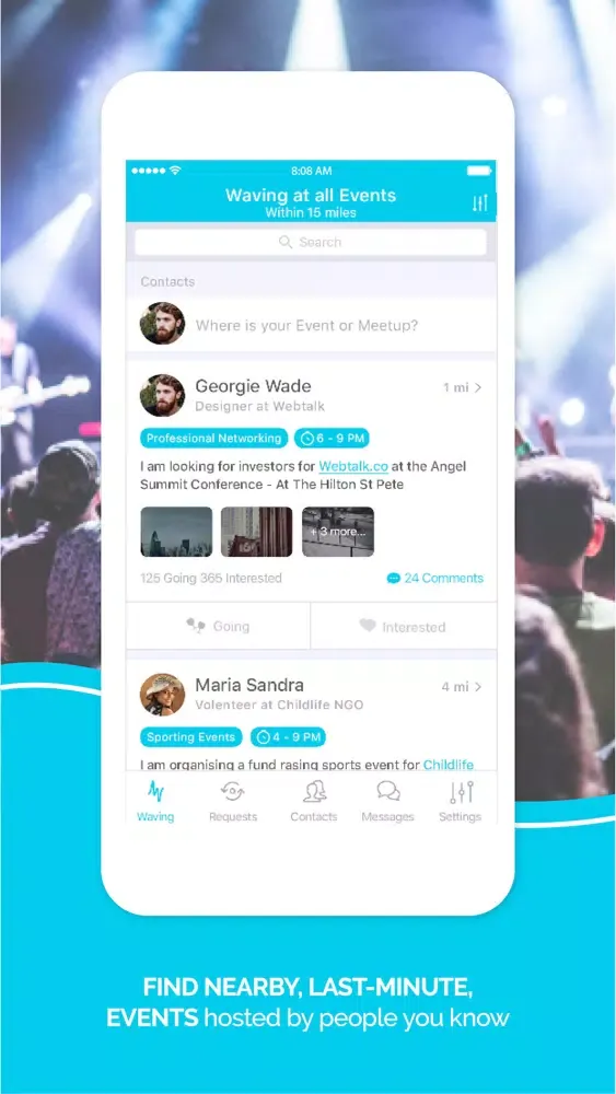 Скриншоты EventWave, powered by Webtalk