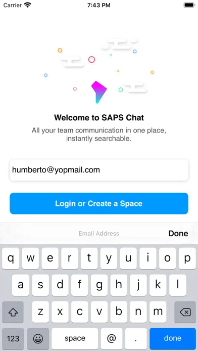 Tangkapan layar SAPS Chat