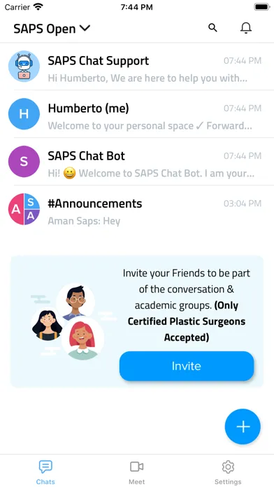Tangkapan layar SAPS Chat
