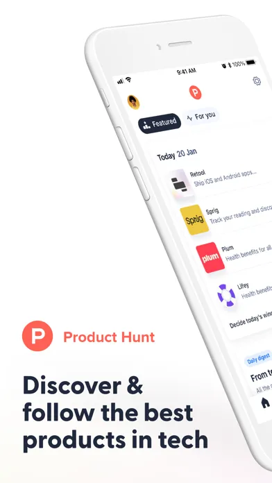 ภาพหน้าจอของ Product Hunt