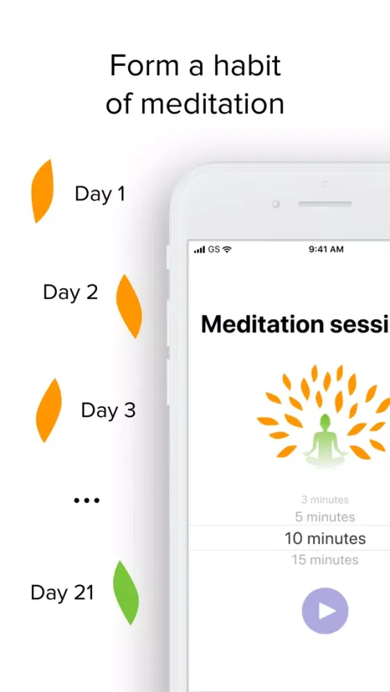 Capturas de tela do Anicca - Meditation timer