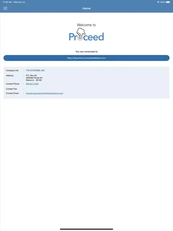Proceed Inventory Management iPad  Screenshots