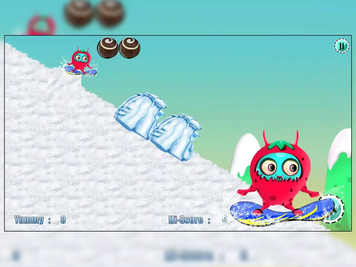 Capturas de pantalla de Barry the Berry Snow Monster : The Winter Fun Ski Race iPad 