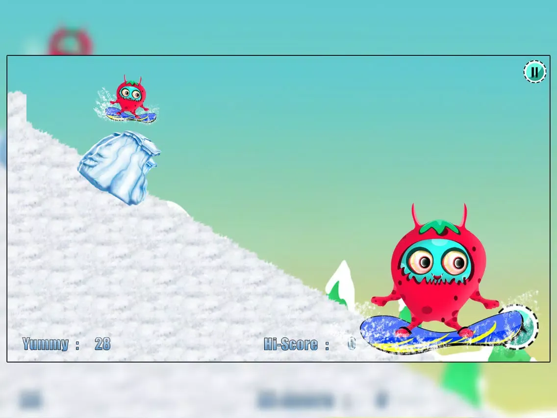 Capturas de pantalla de Barry the Berry Snow Monster : The Winter Fun Ski Race iPad 