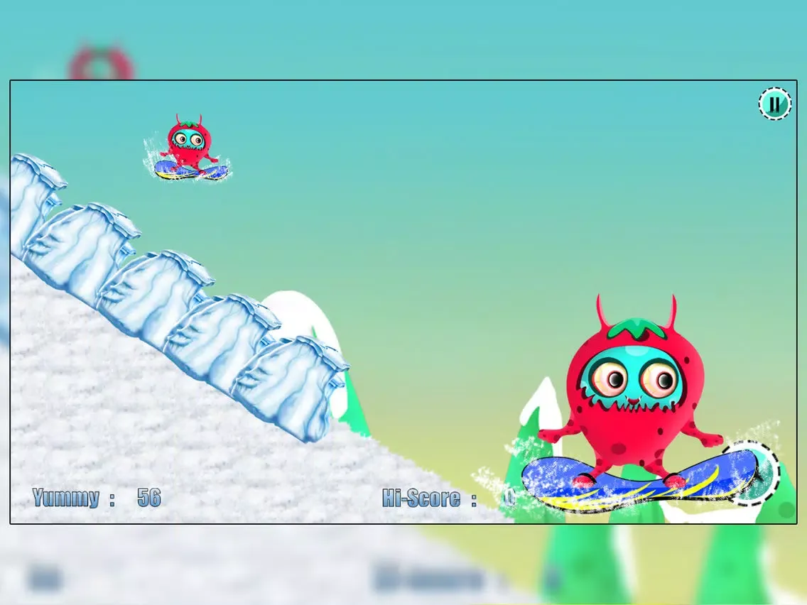 Capturas de pantalla de Barry the Berry Snow Monster : The Winter Fun Ski Race iPad 
