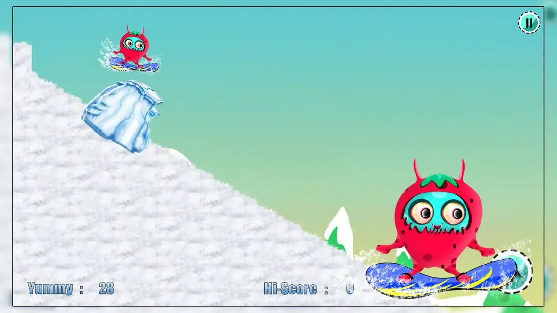 Capturas de pantalla de Barry the Berry Snow Monster : The Winter Fun Ski Race