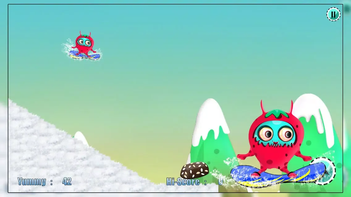 Capturas de pantalla de Barry the Berry Snow Monster : The Winter Fun Ski Race
