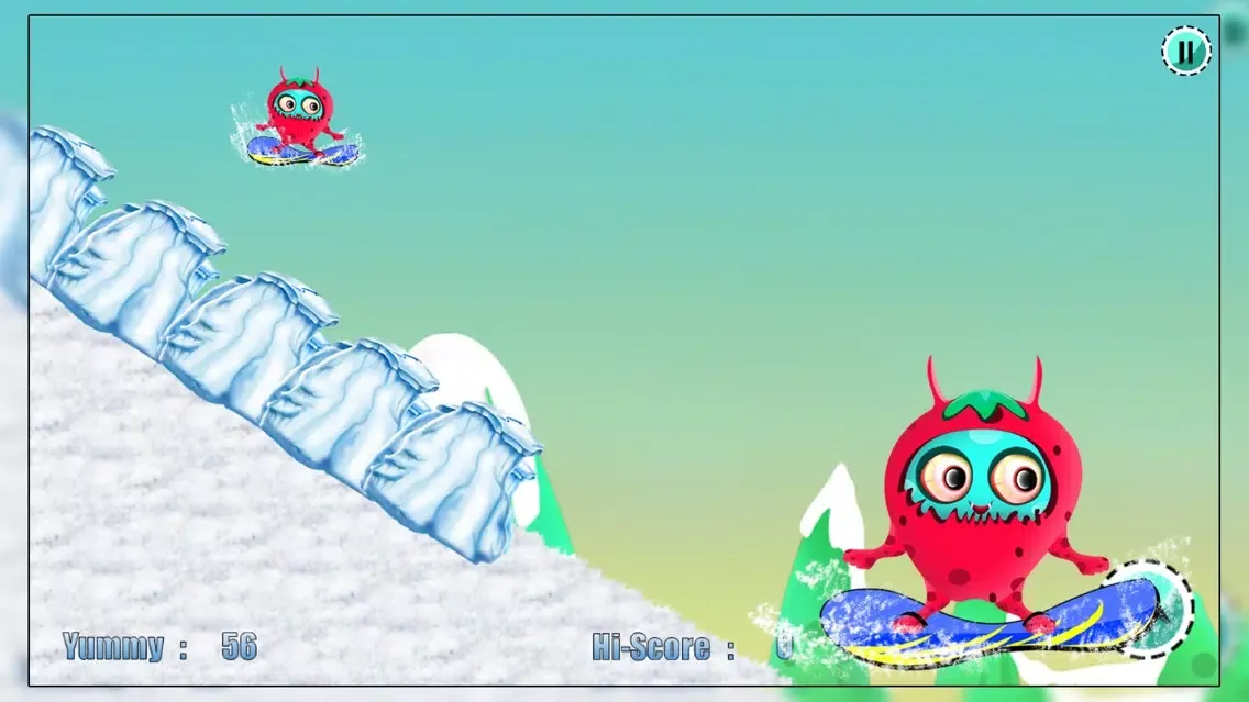 Capturas de pantalla de Barry the Berry Snow Monster : The Winter Fun Ski Race