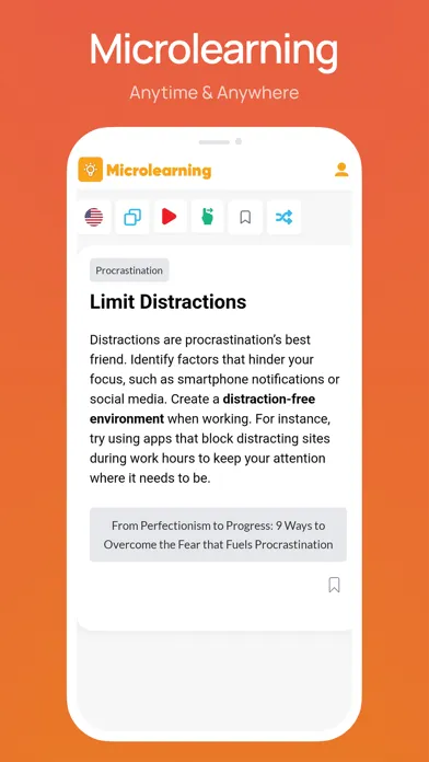 Zrzuty ekranu Microlearning Anytime Anywhere