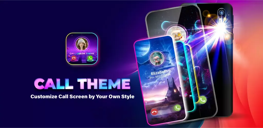 ภาพหน้าจอของ Phone Call Screen Theme 3D App