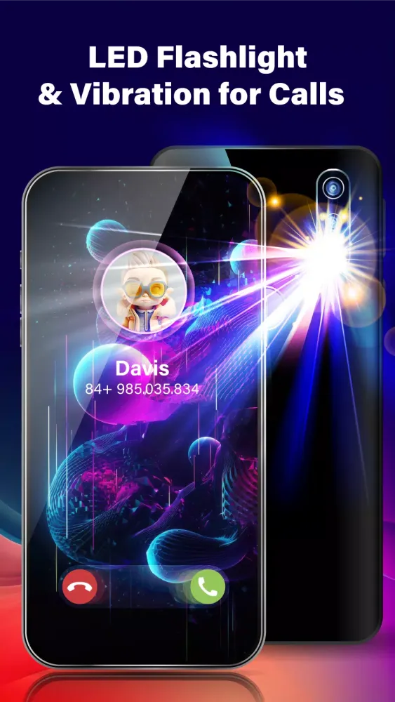 ภาพหน้าจอของ Phone Call Screen Theme 3D App