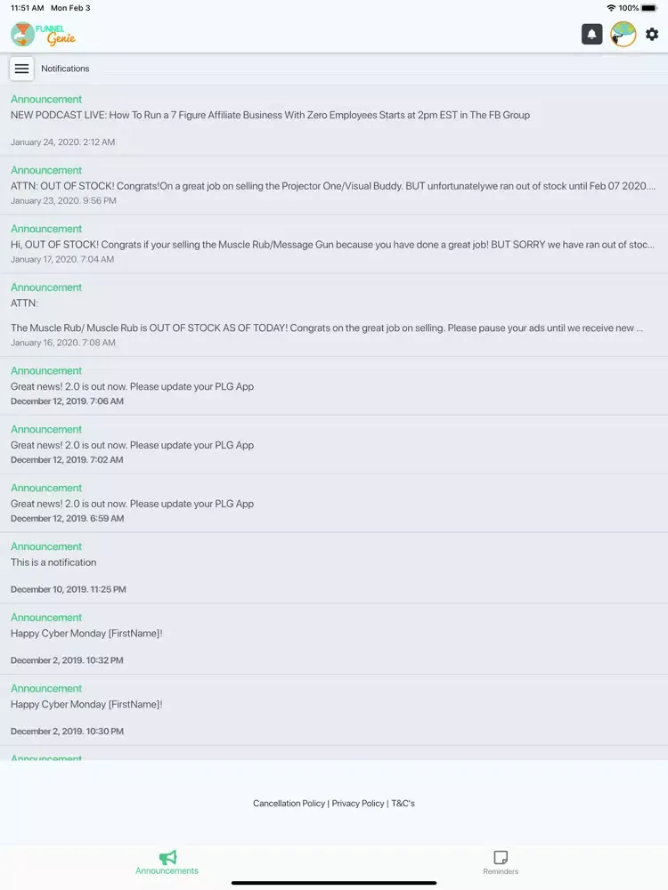 Capturas de pantalla de Product List Genie iPad 