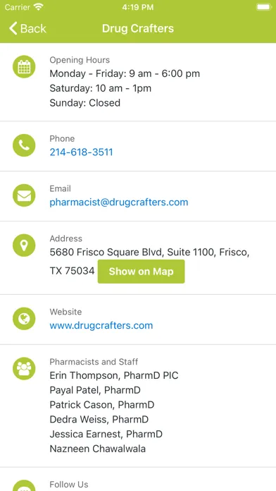 Capturas de pantalla de Drug Crafters Pharmacy Rx