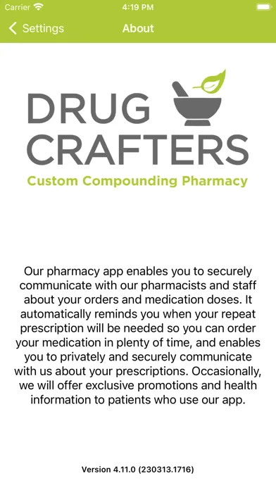 Capturas de pantalla de Drug Crafters Pharmacy Rx