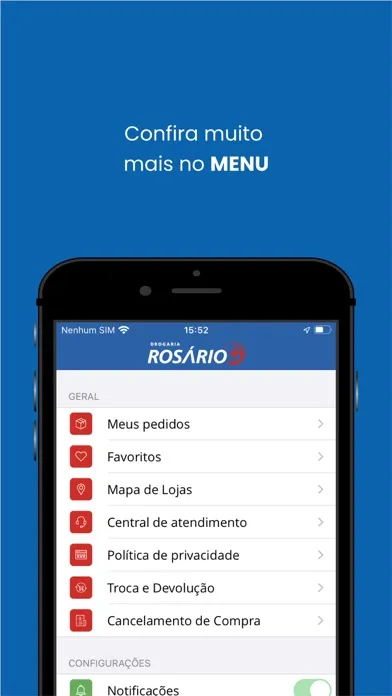 Capturas de tela do Drogaria Rosário