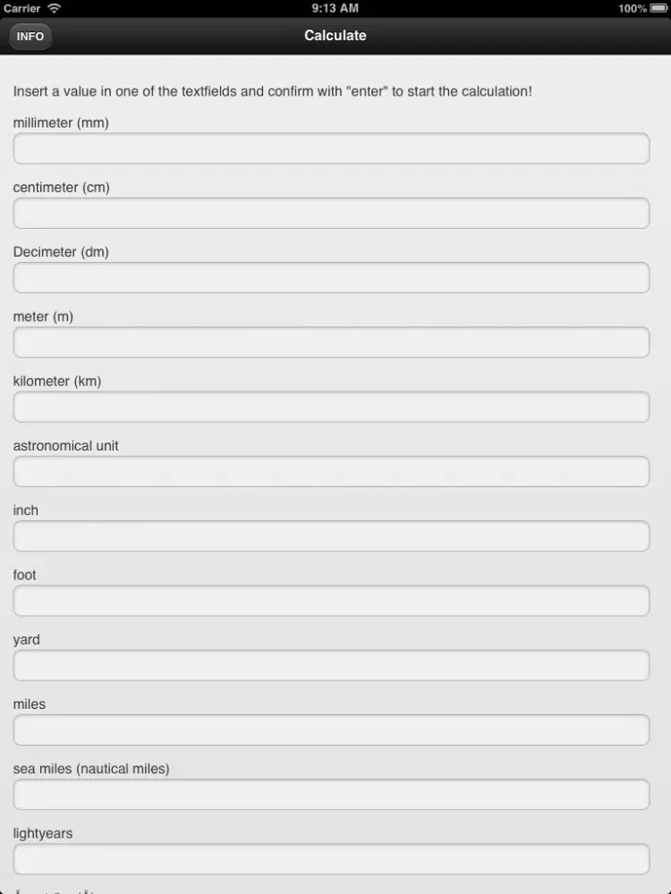 Capturas de pantalla de Easy Length Converter iPad 