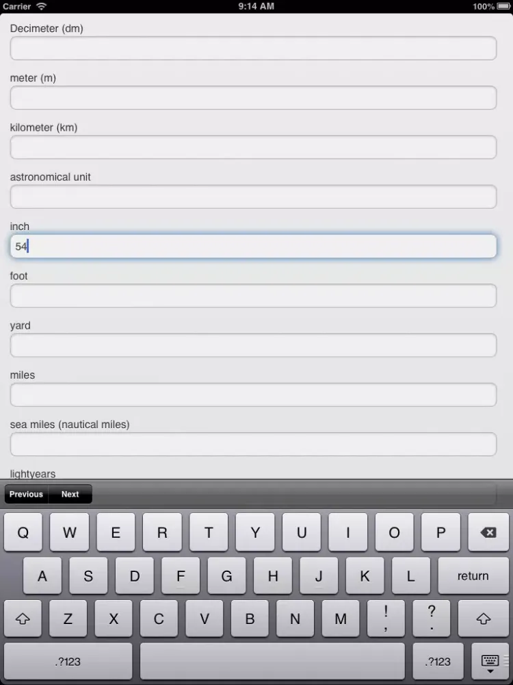 Capturas de pantalla de Easy Length Converter iPad 
