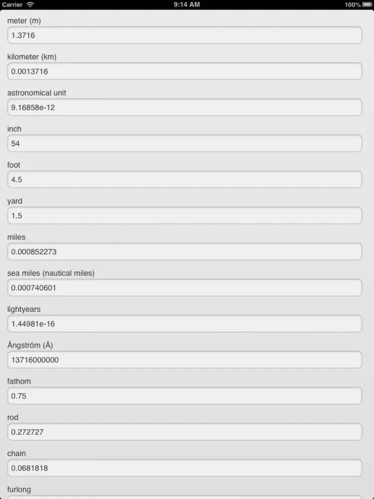 Capturas de pantalla de Easy Length Converter iPad 
