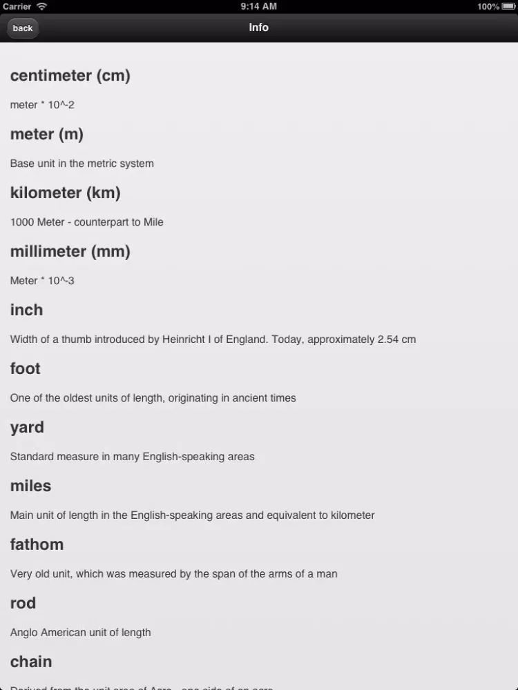 Capturas de pantalla de Easy Length Converter iPad 